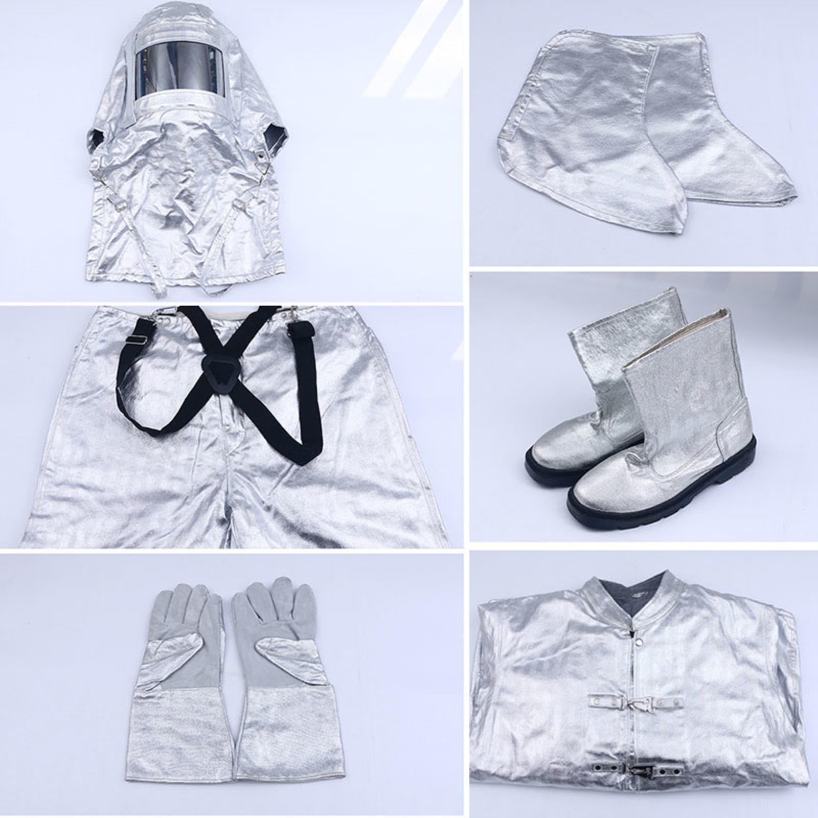 Overoles Ignífugos Traje Resistente Calor Resistente A Radiación Térmica Mina Carbón, Pozo Petróleo, Mina, Planta Química,180-185cm