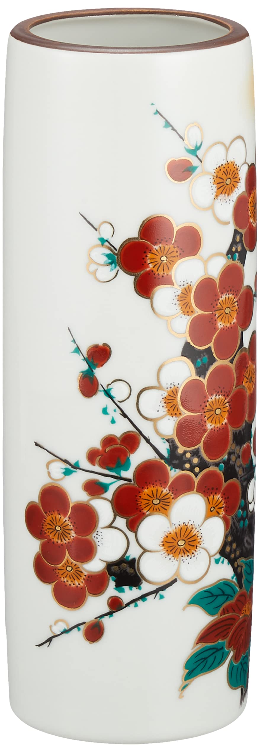 Amazon.co.jp: 九谷焼 窯元 生山窯 花瓶 花器 6号 約19cm 台付