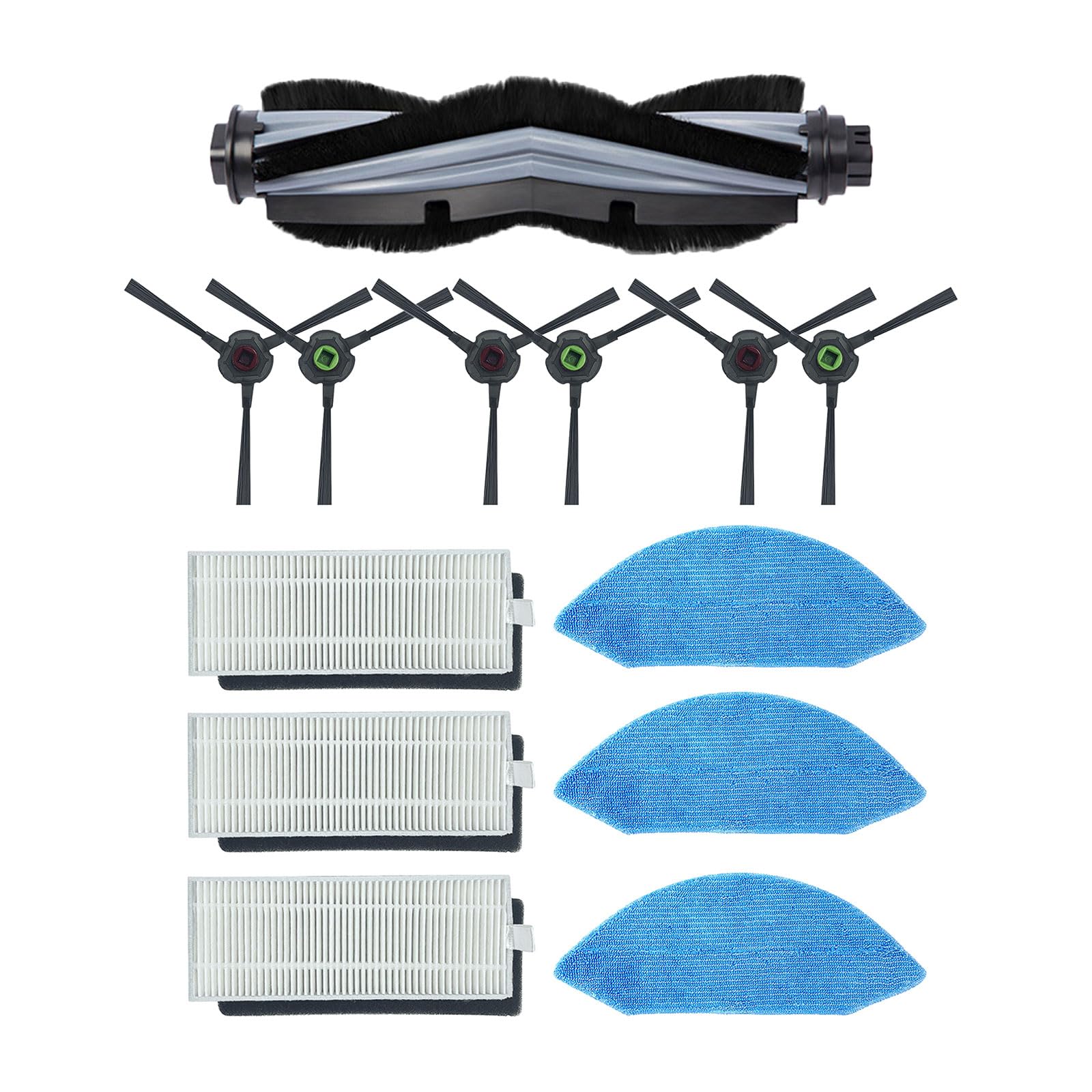 Jazuaiao Filter Sweeping Robot Side Brushes Sweeping Robot Mop Pad Replacement Part for DGN22 Attachments