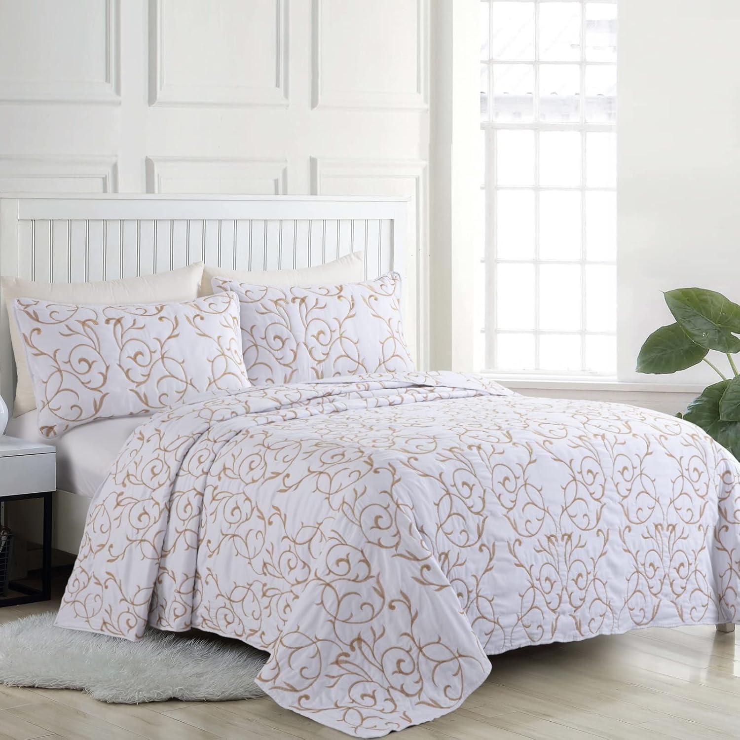 HOMBYS Oversized King Bedspreads 120x120, 3 Piece Extra