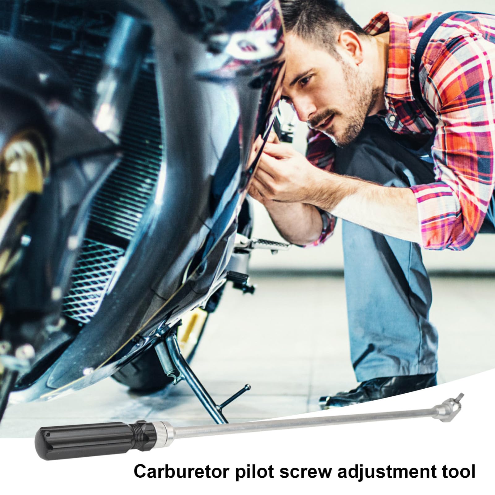 Strumento per vite pilota del carburatore, strumento di regolazione della vite pilota,Cacciavite Vite Pilota Attrezzi per Moto | Parti di ricambio in metallo con testa inclinata a 90° per viti a misce
