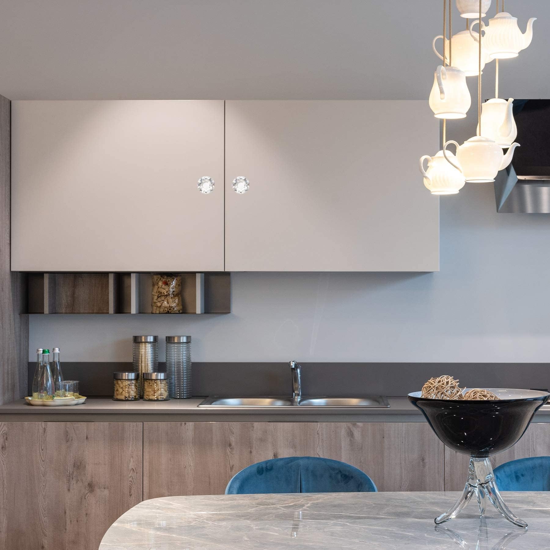 SIOPPKIK Manopola Del Cassetto 30mm Manopola Per Mobili In Cristallo Manopole Per Mobili In