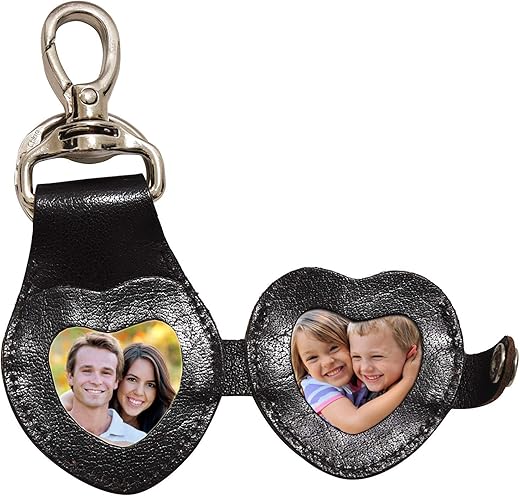 Wise Owl Heart Photo Keychain
