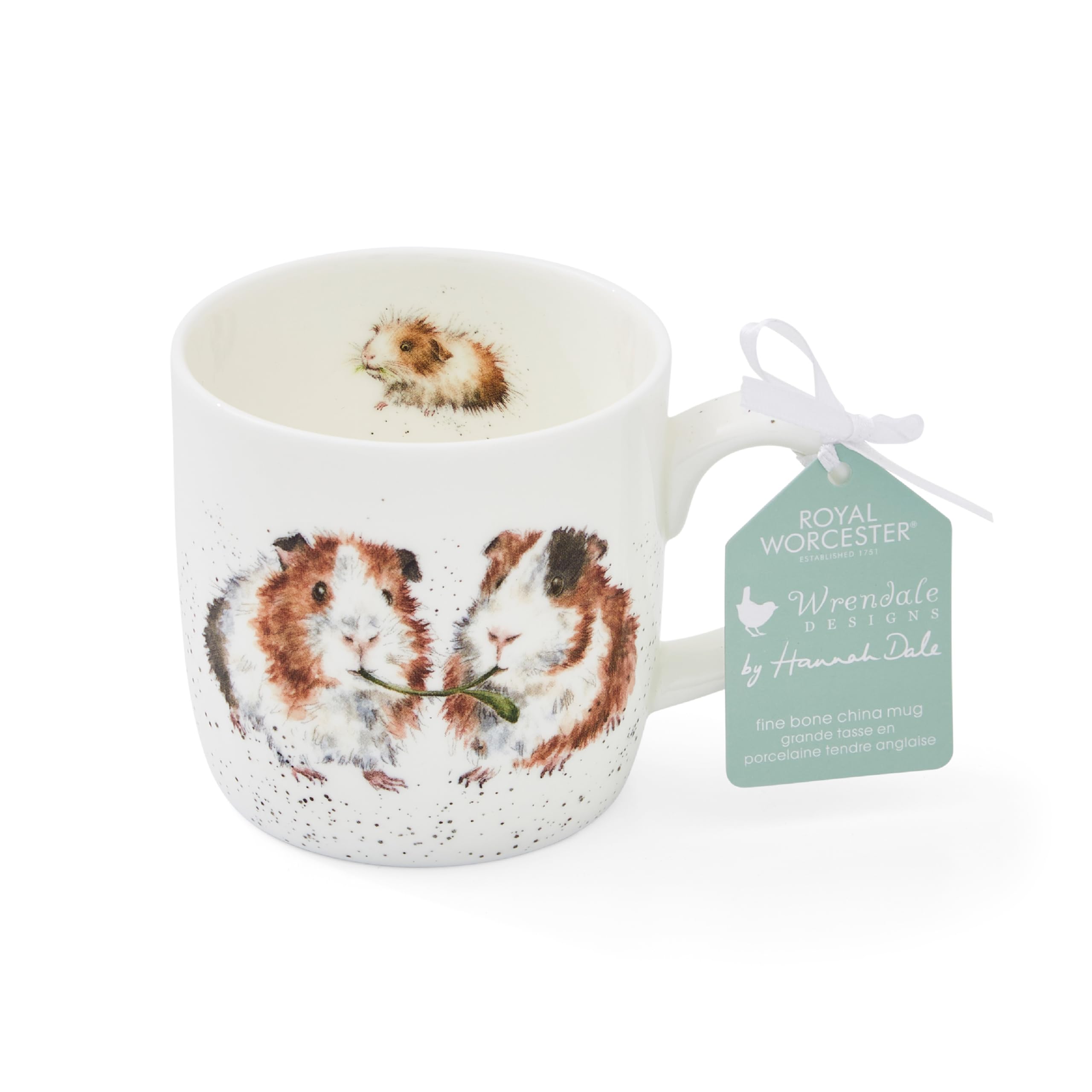 Royal Worcester Multi-Color Portmeirion Home & Gifts Mmmv5629-Xsm Wrendale Lettuce Be Friends Bone China Mug, 310 Ounces,