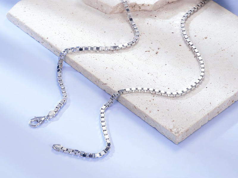 Amazon.com: Dacc & Aya 925 Sterling Silver Box Chain, Unisex
