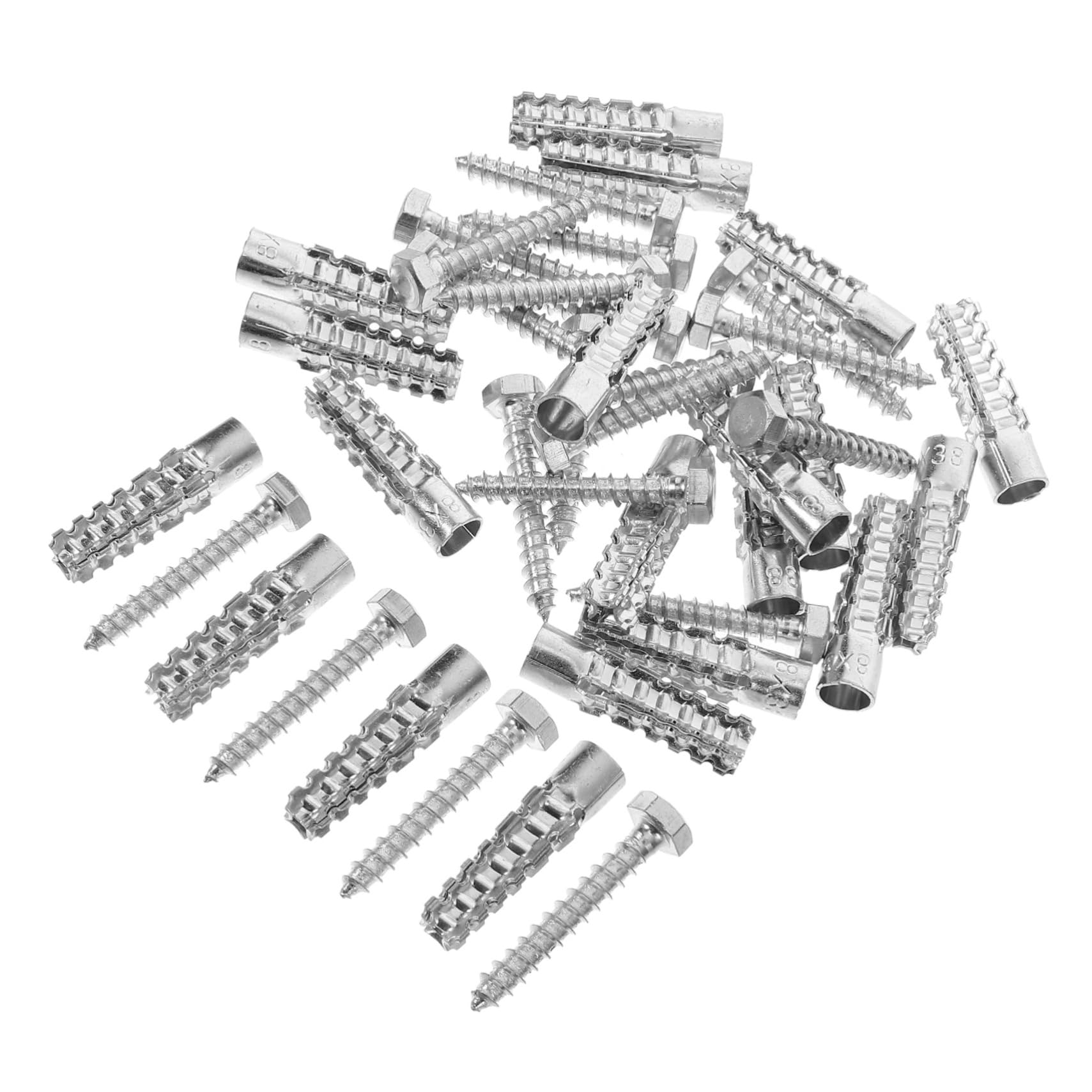 LALAFINA 20Pcs Heavy Duty Wall Anchors Kit Expansion Shields for Drywall Convenient Installation for Shelves Doors and More Reliable Lightweight Fixing