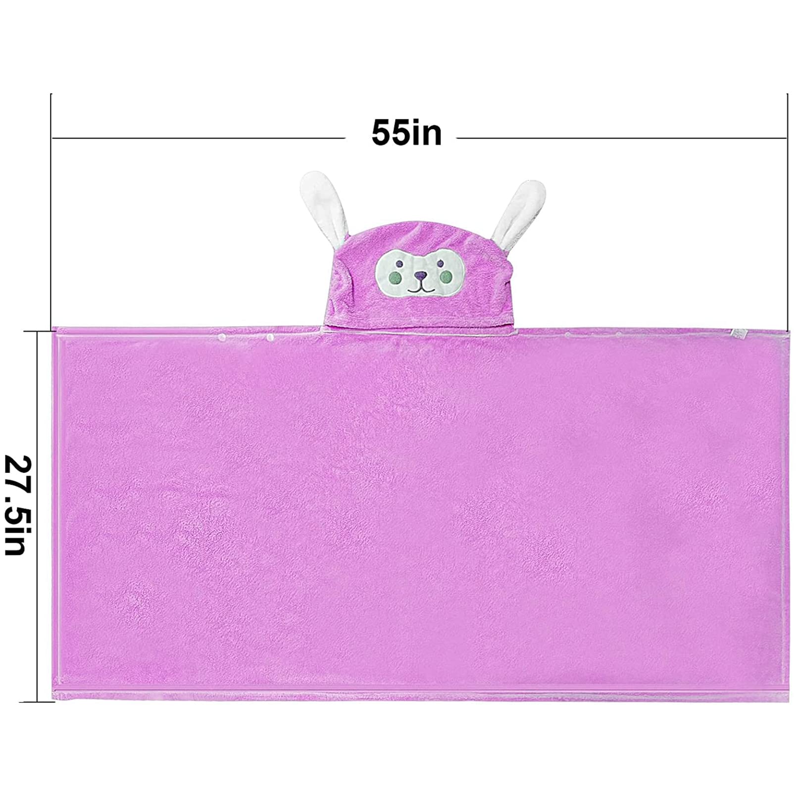 Visen - Toalla con capucha de alta calidad para niños, toalla de baño de 2855 pulgadas de tamaño grande, toalla con capucha ultrasuave para niños y niñas