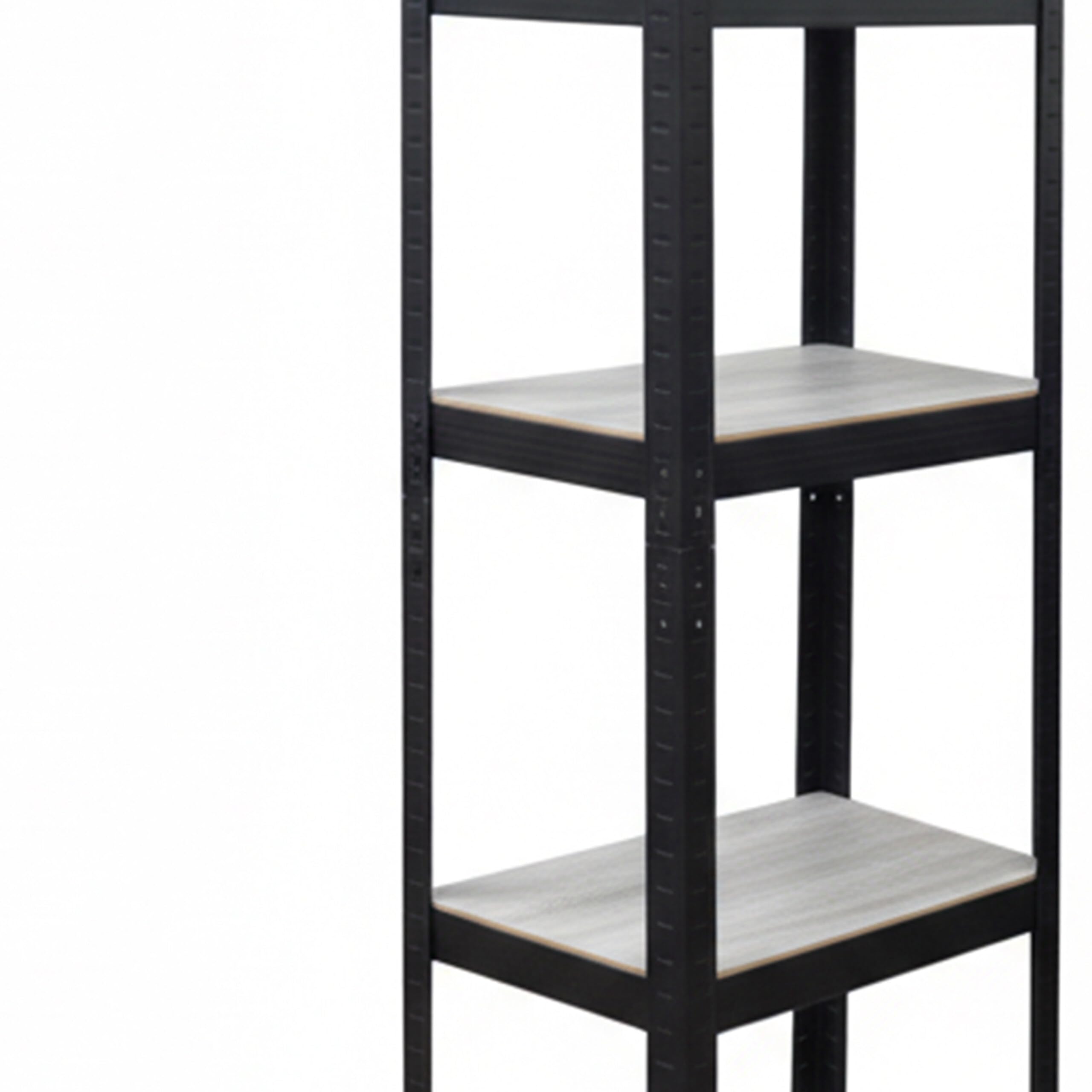 Relaxdays Scaffale, HxBxT: 180 x 40 x 40 cm, 5 Ripiani, 300 kg, per Ufficio, Cantina, Grigio/Nero