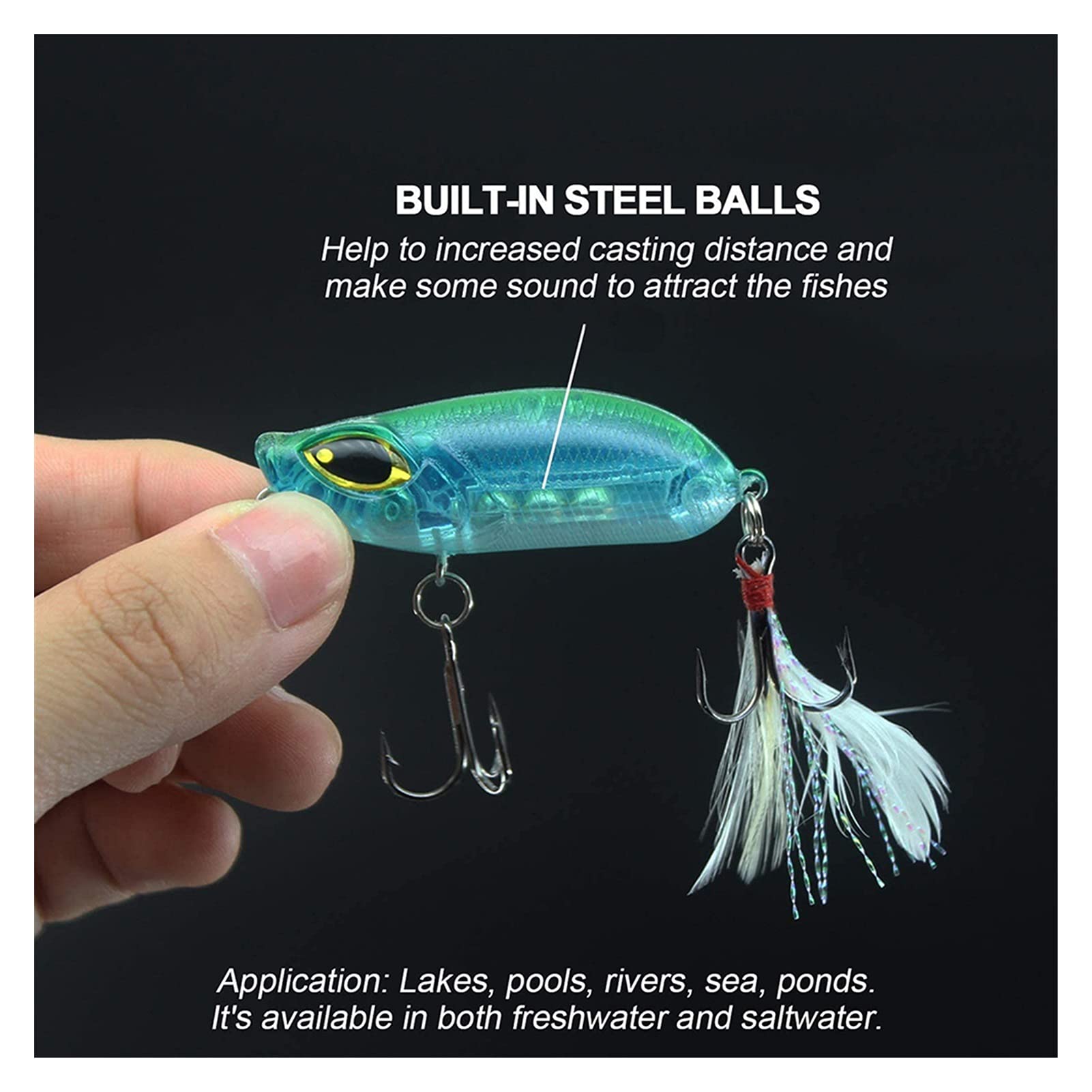 Kunstköder Angelköder Crankbait Set Künstliche Topwater- Köder Harte Köder Stecker See Bass Flatfish Lure Angeln 7pcs / Set Kunstköder Gummifische
