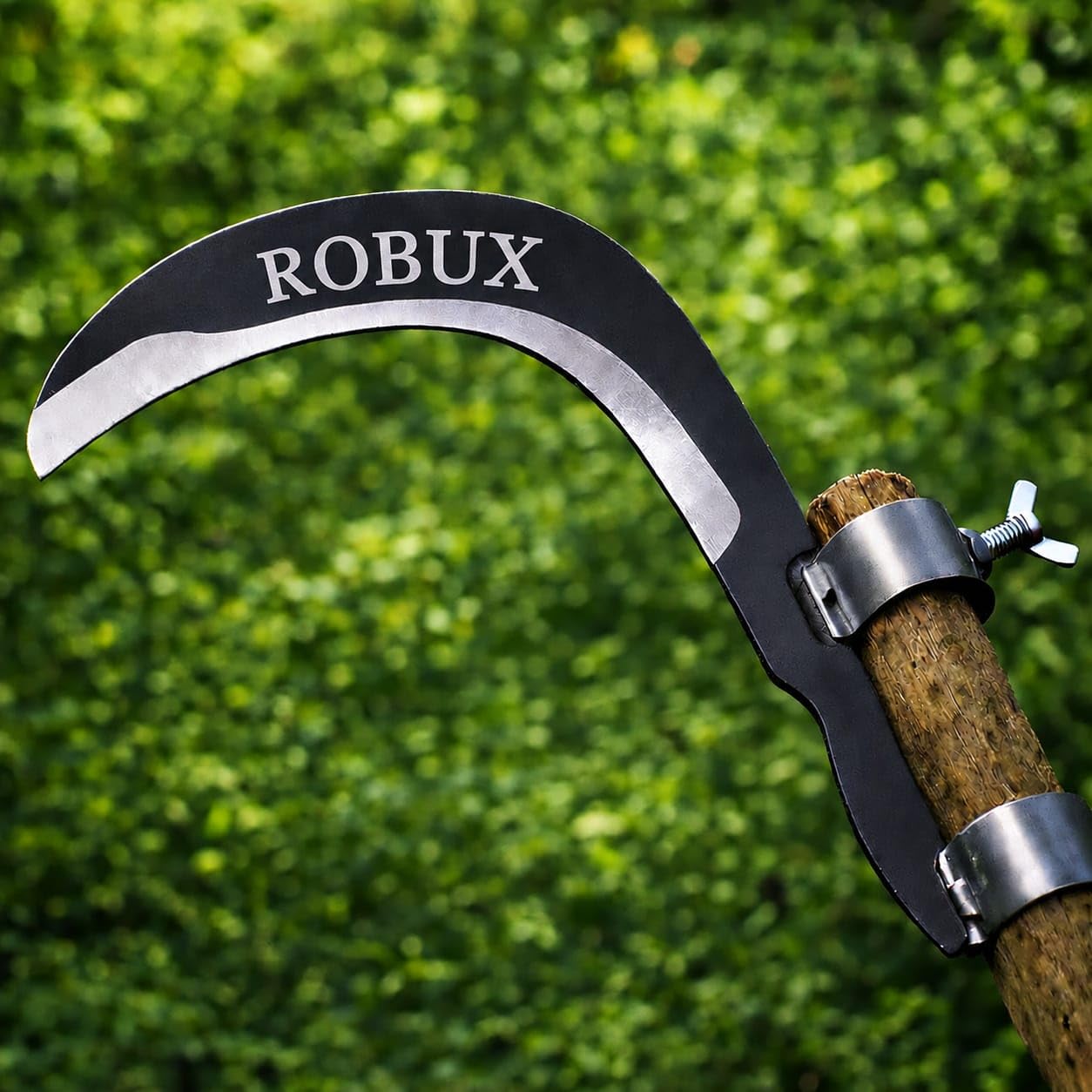 ROBUX Grass Sickle Cutter Head Razor- Sharp Metal Blade for Tree Branches, Grass, Weeds, Gardening | Multipurpose Head | Heavy Coconut Plucker with Adjustable Handle Clamp Agricultural Hand Tool-image-49