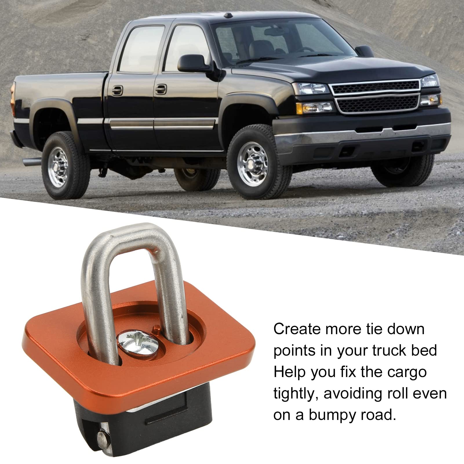 Cocoarm Anclajes de Amarre para Cama de Camión, Anclaje de Bolsillo de Estaca de Acero Inoxidable, 9 Piezas de Carga de 1000 Libras para Control de Carga de Camioneta para Silverado Sierra Colorado