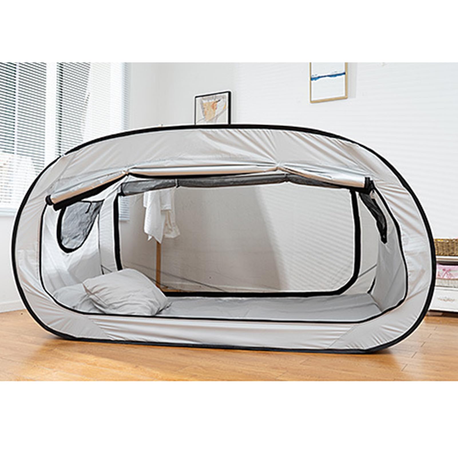 Zelt-Bett, Faltbares Outdoor-Zelt, Völlig geschlossenes Design, Privatsphäre, Schattiges Kinder- und Erwachsenenzelt (White)