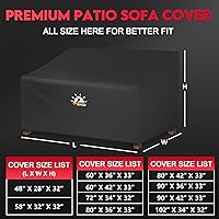 Vista 3 de Zettum Funda para Sofá de Dos Plazas de Patio de 60 Pulgadas - Funda para Sofá de Exterior 600D, Funda para Muebles Impermeable de Servicio Pesado