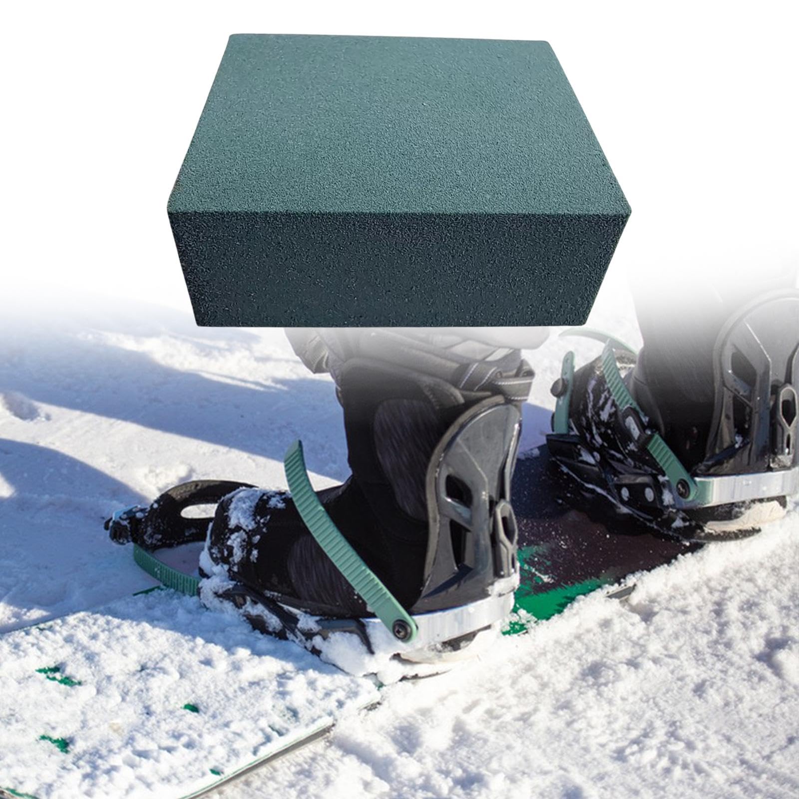 Goma abrasiva de goma abrasiva para moler bordes de snowboard, piedra de goma suave para afinación y mantenimiento de bordes de esquí, 5 x 4 x 2 cm