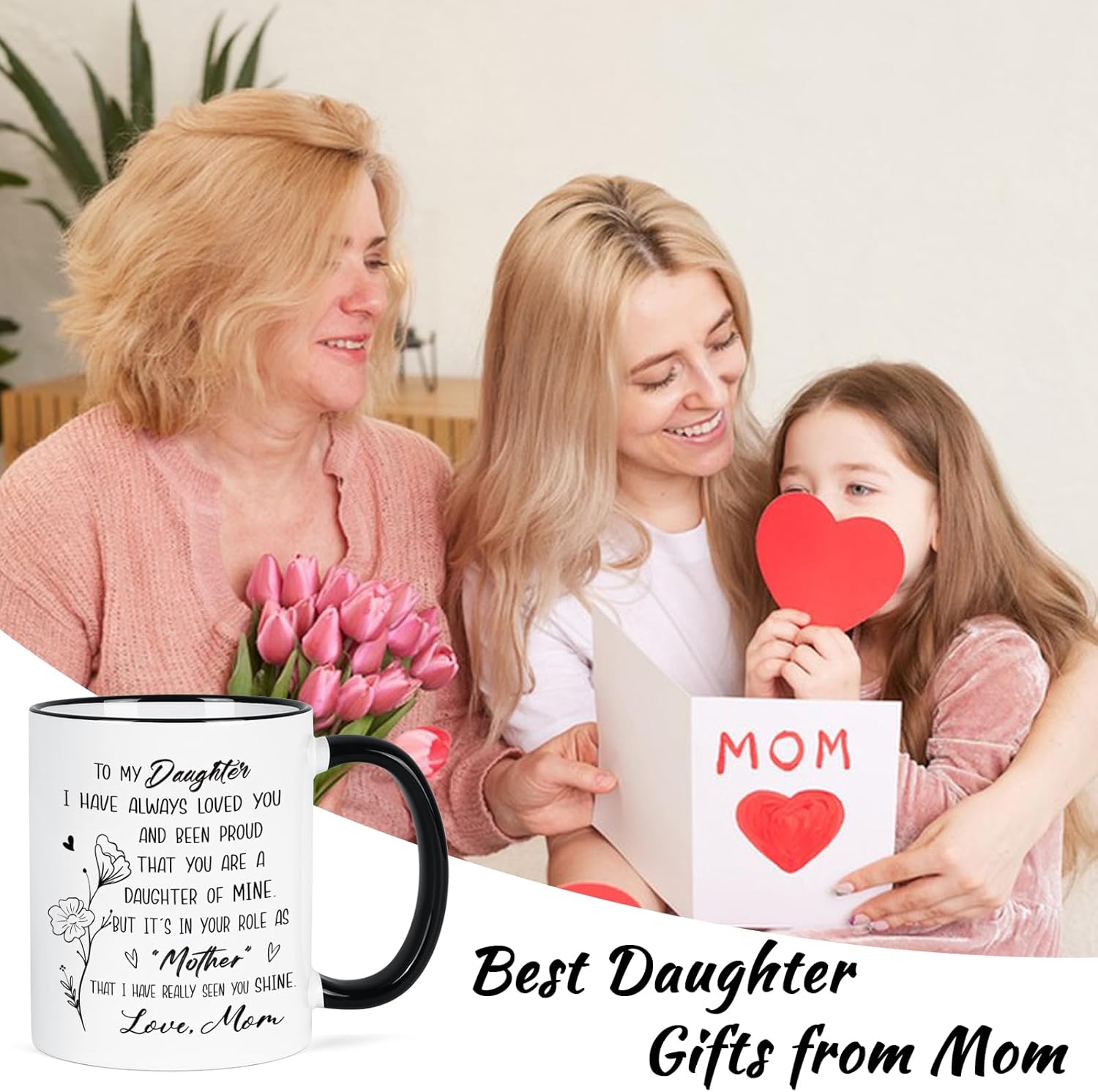 YHRJWN Daughters Gifts from Mom, Christmas Gifts for Daughter, To My Daughter Coffee Mug, Best Gift for Adult Daughters, 11Oz - Image 4