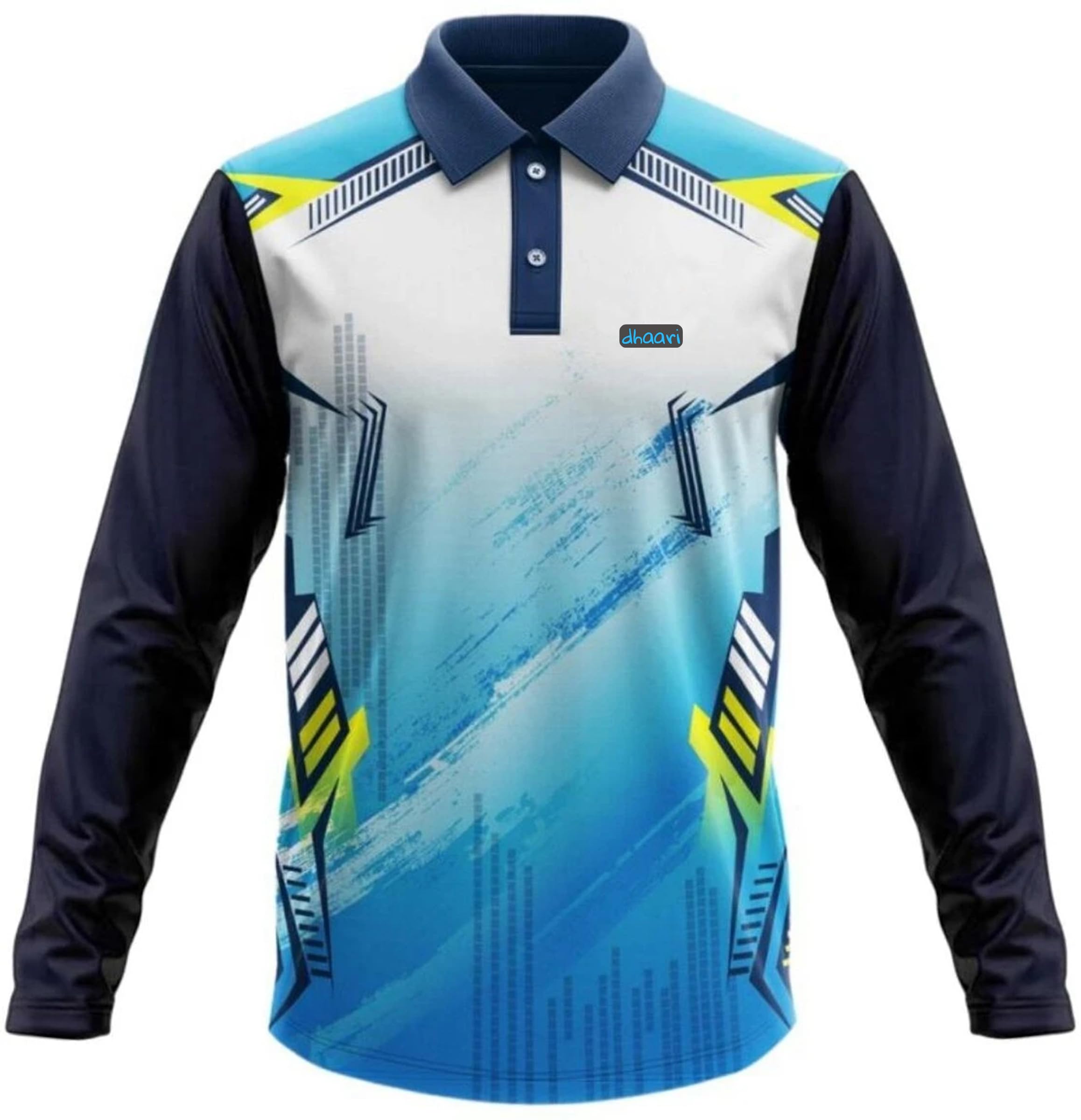 dhaari Men Printed Polo Neck Polyester Blue T-Shirt-picture-20