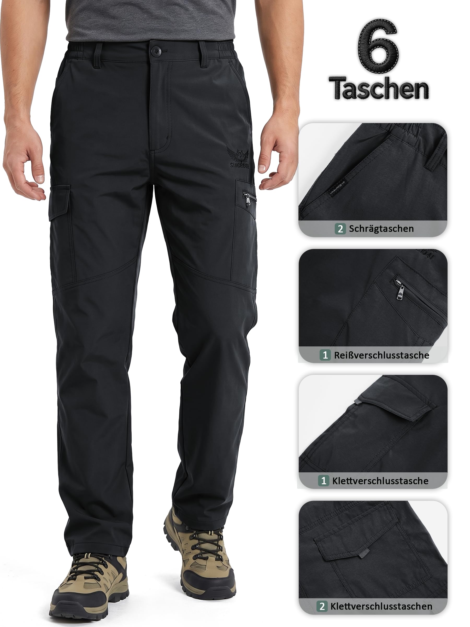 Pantalones de Trabajo Hombre Pantalone Trekking Montaña Tactico Secado Rápido
