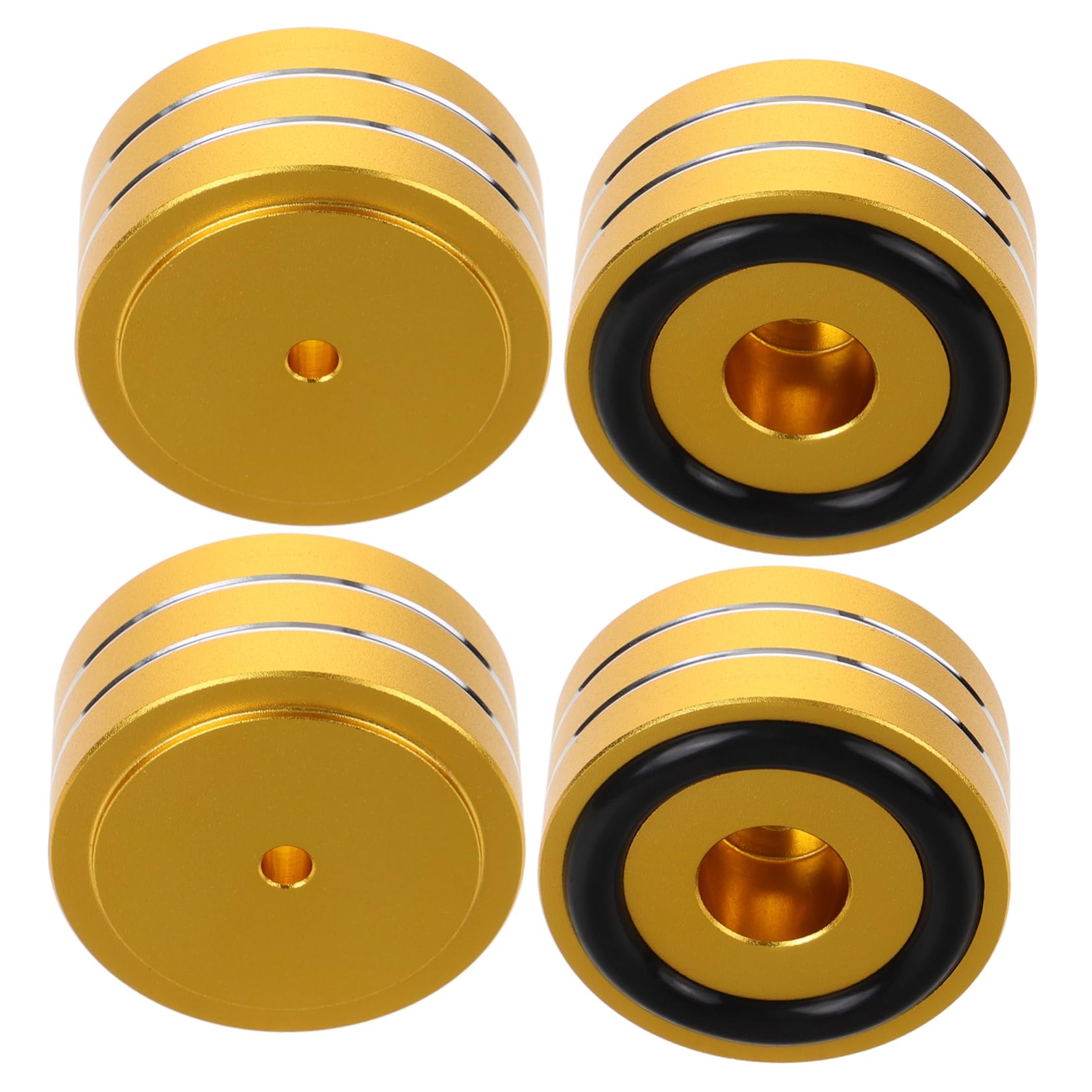 GAROZATION 4 Sets Speaker Feet Pads with Non Slip Rings 40mm x 20mm Speaker Protector for Enhanced Stability and Vibration Isolation