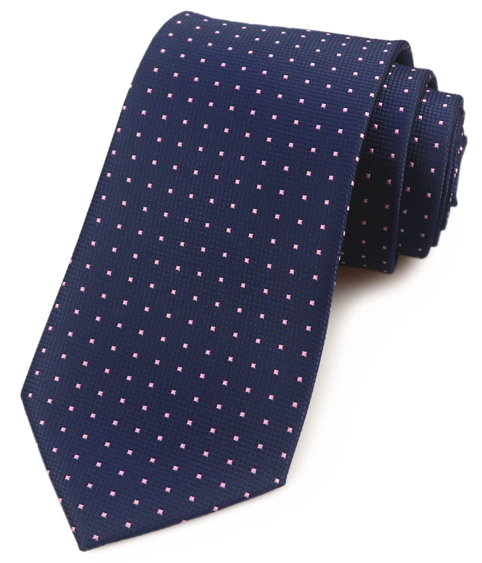 Men's Striped Patterned Tie Polka Dots Jacquard Formal Designer Neckties