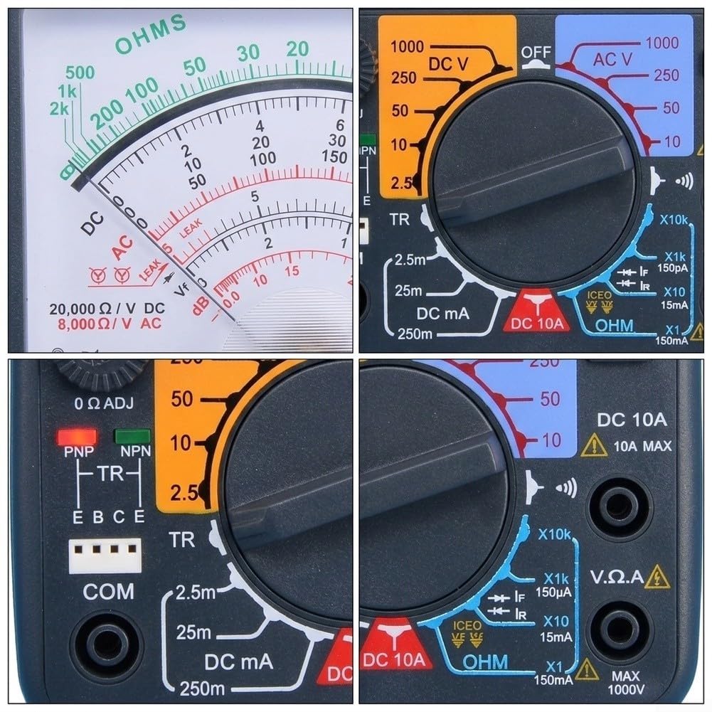 Pointer Multimeter with Light for Low Visibility