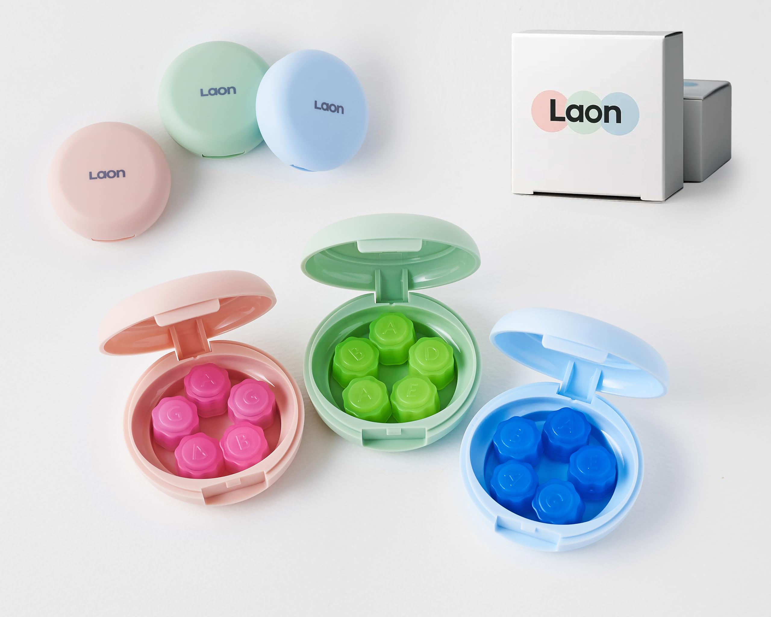 LAON90 LAON Korean Original Gonggi, Not 3D Printed, Portable 5 Stones Set with Pocket-Size Case (Colors: Red, Green, Blue) (Blue)