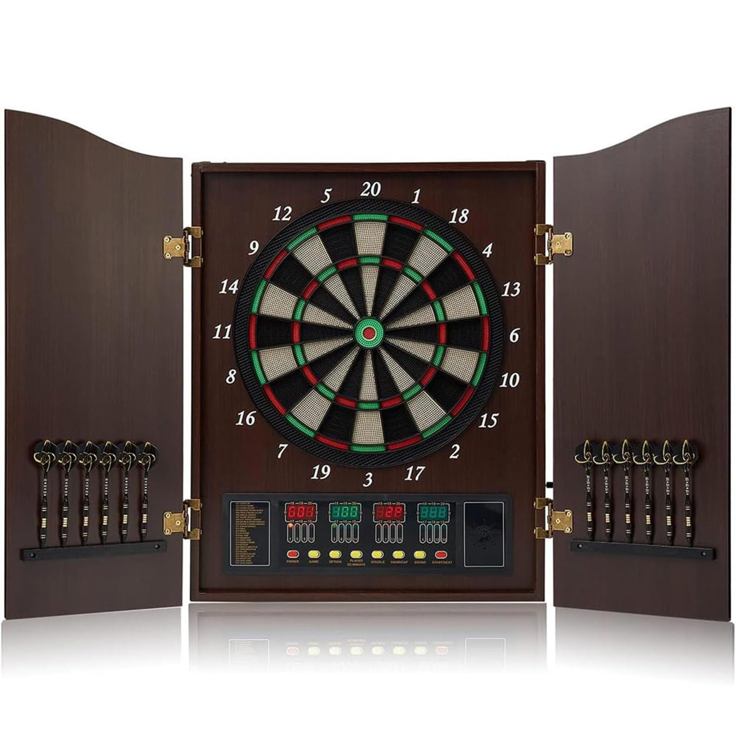 Anxyyds B Electronic Dart Oard Sets, Electronic Dartboard And Cabinet, Soft Tip Electric Dartboard With Digital Scoreboard, Dartboard Cabinet Combo With 12 Darts, 88 Dart Heads