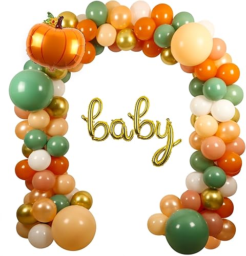 Kit de guirnalda de arco de globos de otoño, 18 pulgadas, 10 pulgadas, 5 pulgadas, retro, verde, naranja quemado, dorado, decoraciones de otoño para disponible en Yaxa Peru