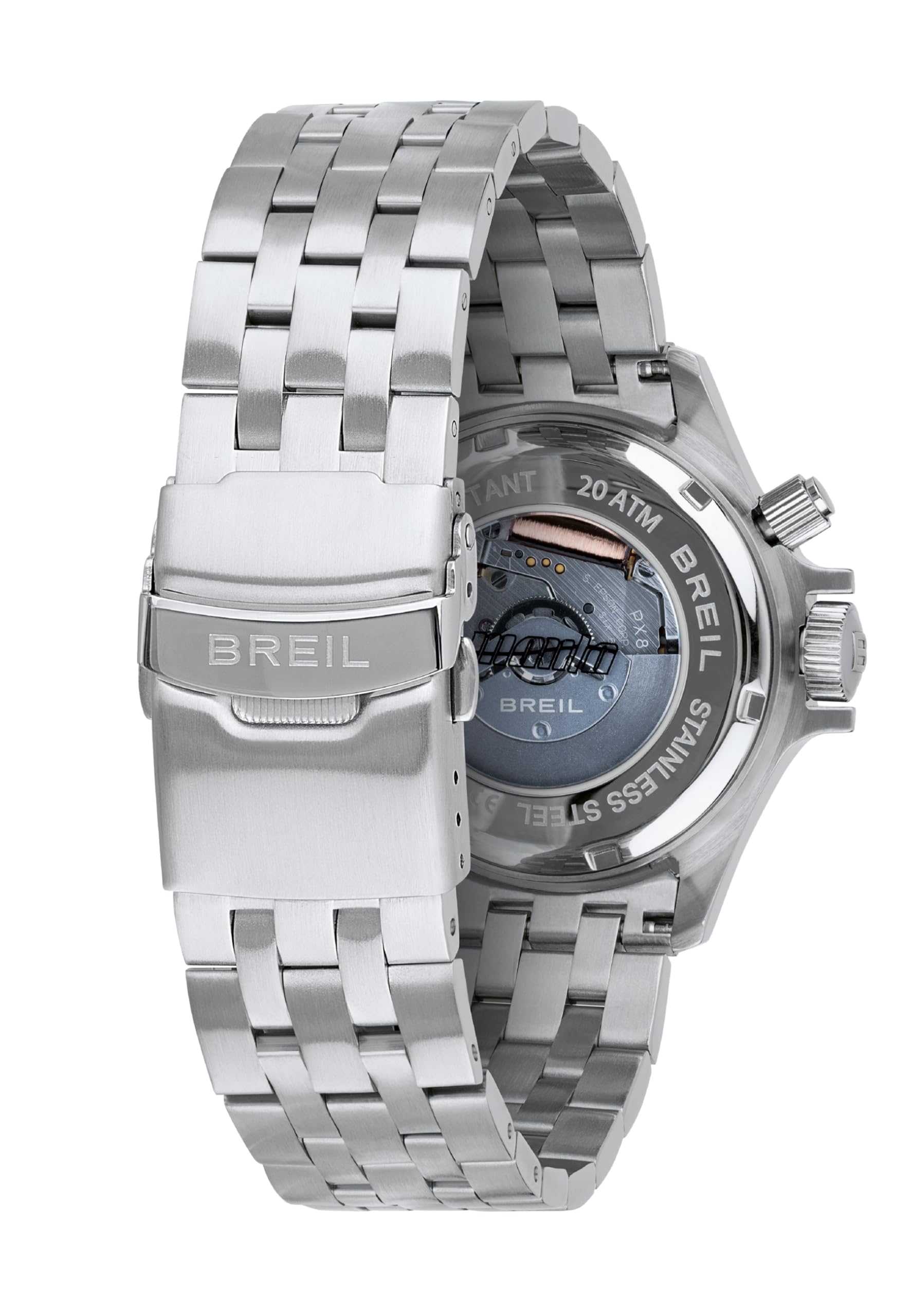 Breil, Collezione Manta P.R.O., Orologio Uomo, Cronografo Uomo in Acciaio, Movimento al Quarzo, Chiusura Diver Regolabile 14-21 cm, Fino a 6 Mesi di Carica, Resistente all'Acqua