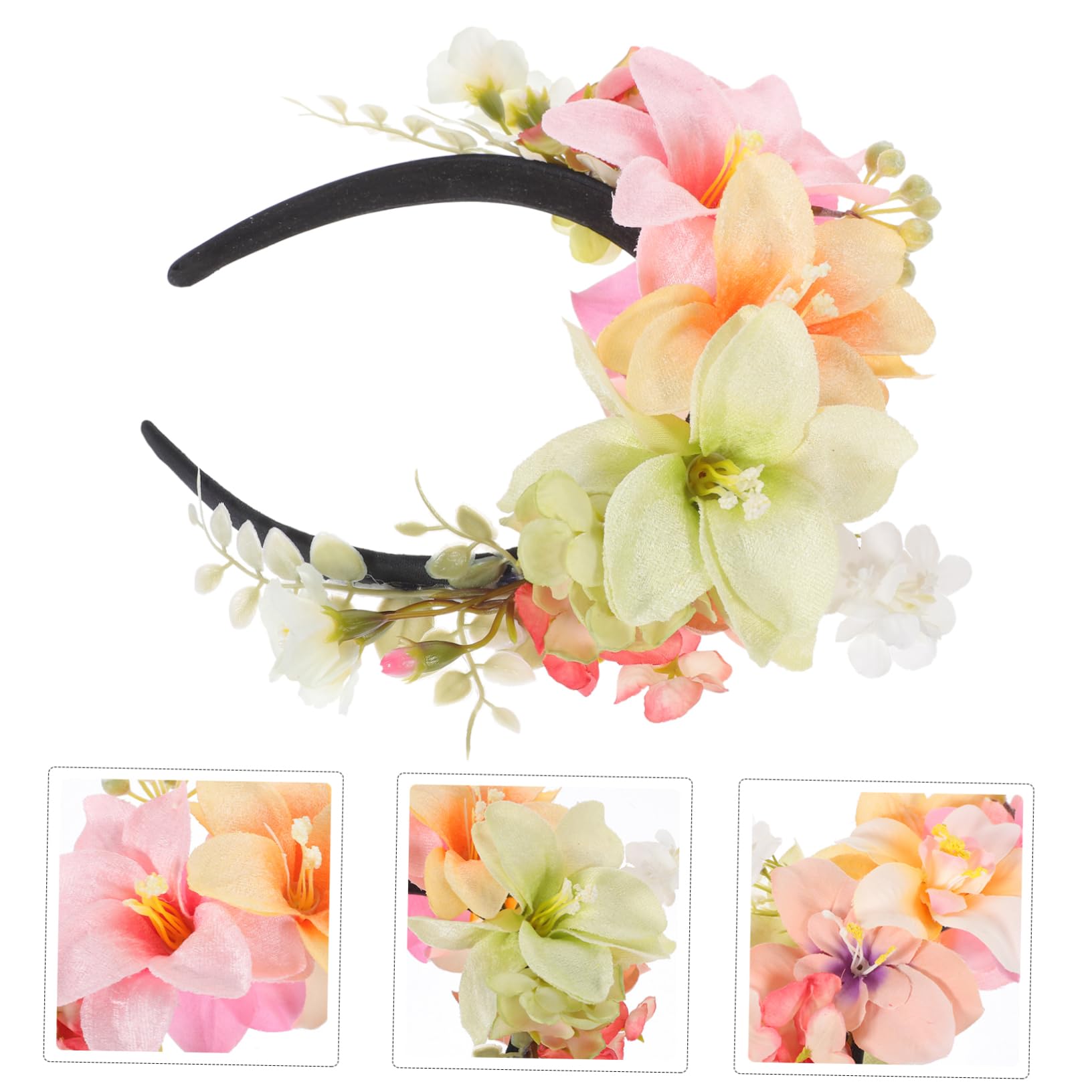 FRCOLOR 4 Fasce Per Con Fiori Di Giglio Da Donna in Tessuto Per La Per Accessori Per Per Feste Di Adulti