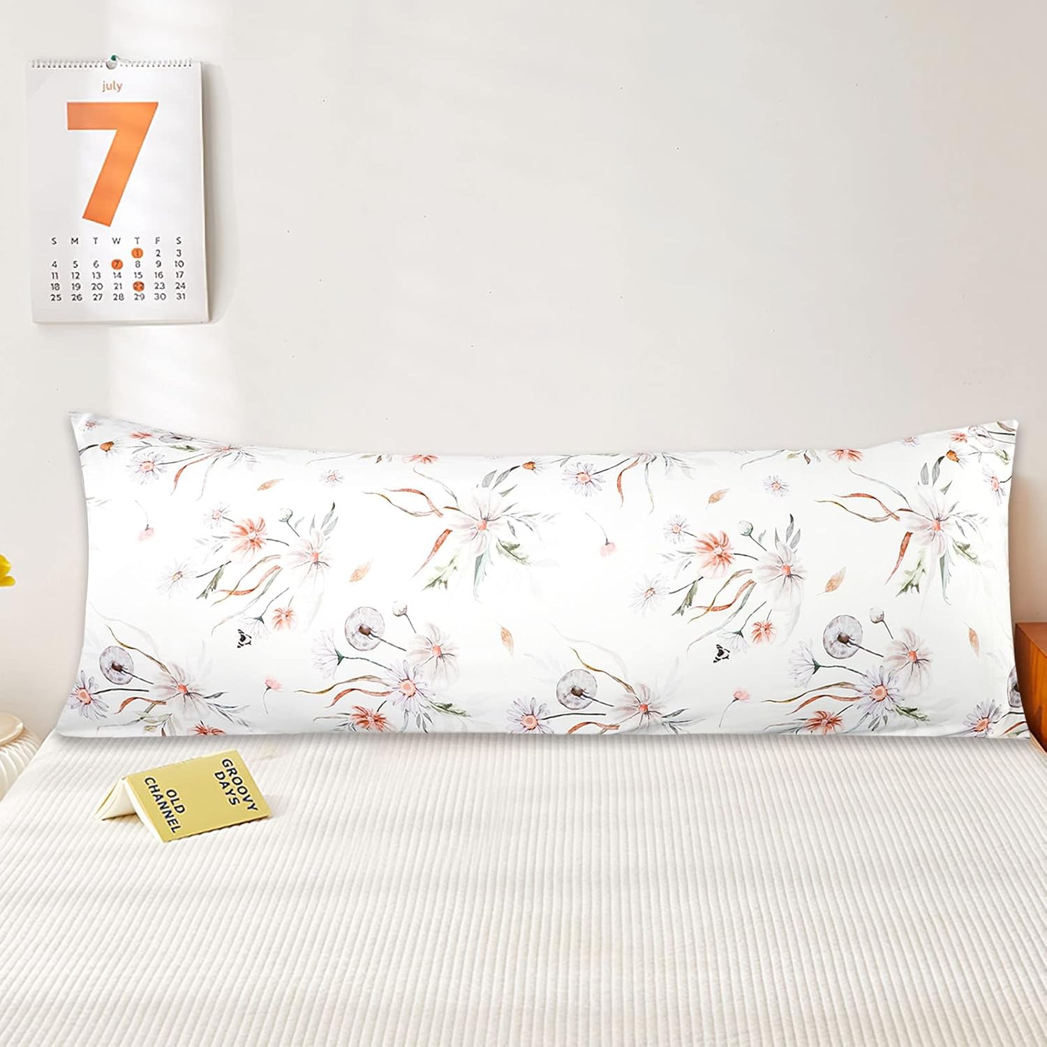 Body Pillow Cover Boho Floral Body Pillow Pillowcase with