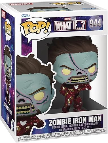 Miniatura 3 de Funko Marvel What If - Zombie Iron Man Tony Stark Pop! Figura de vinilo (incluye funda protectora compatible con caja Pop Box)