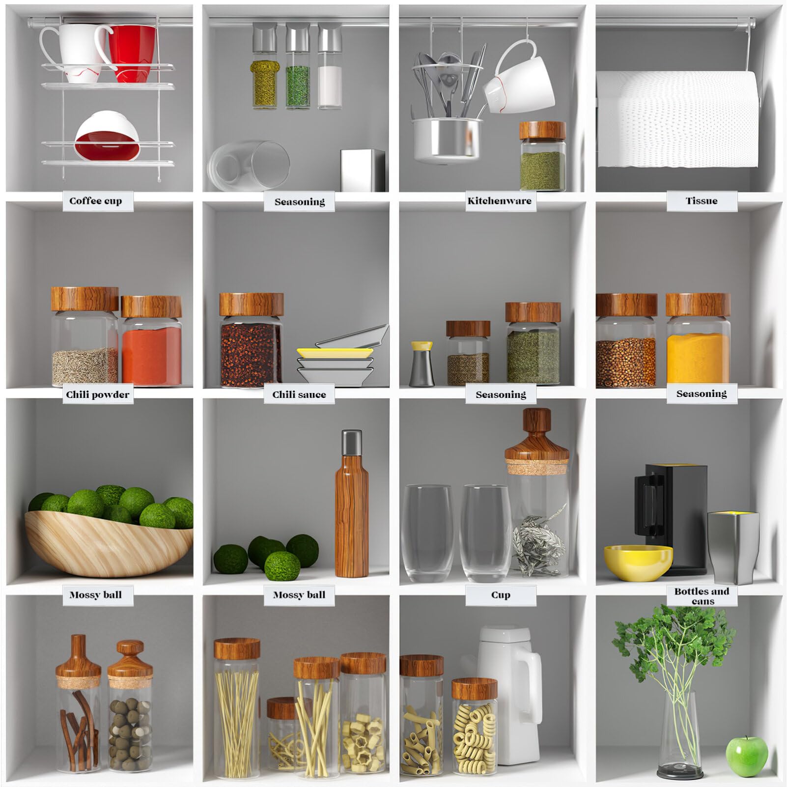 TEHAUX 100pièces Étiquettes De Rayonnage Adhésives Porte-étiquettes Transparentes Pour Bacs Et Rangement Autocollants