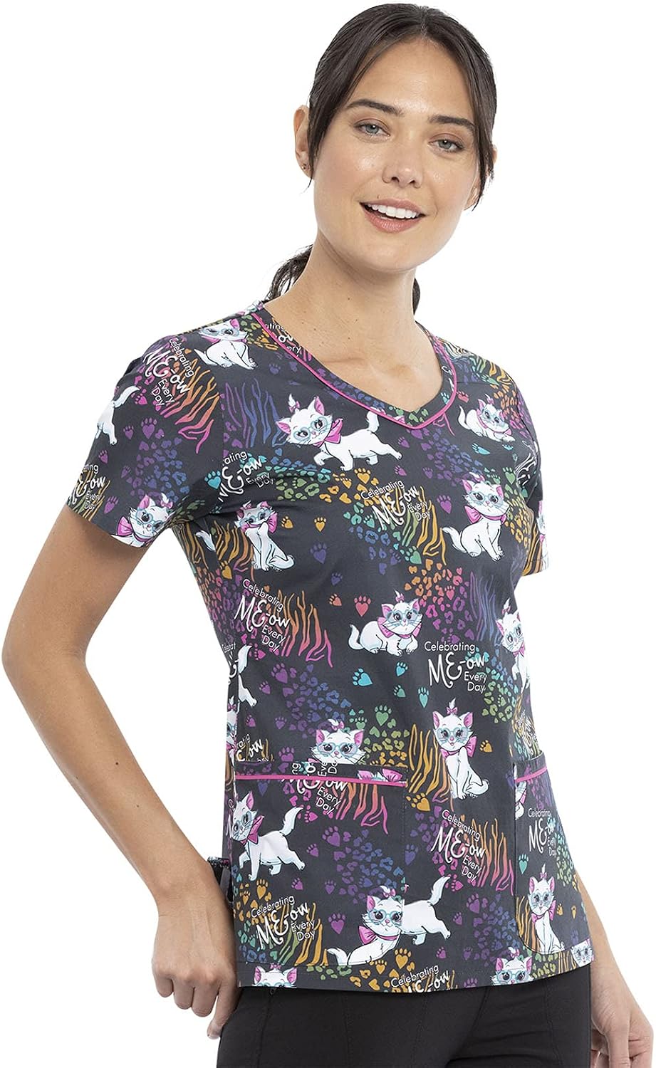 Tooniforms Women Scrubs Top V-Neck TF633