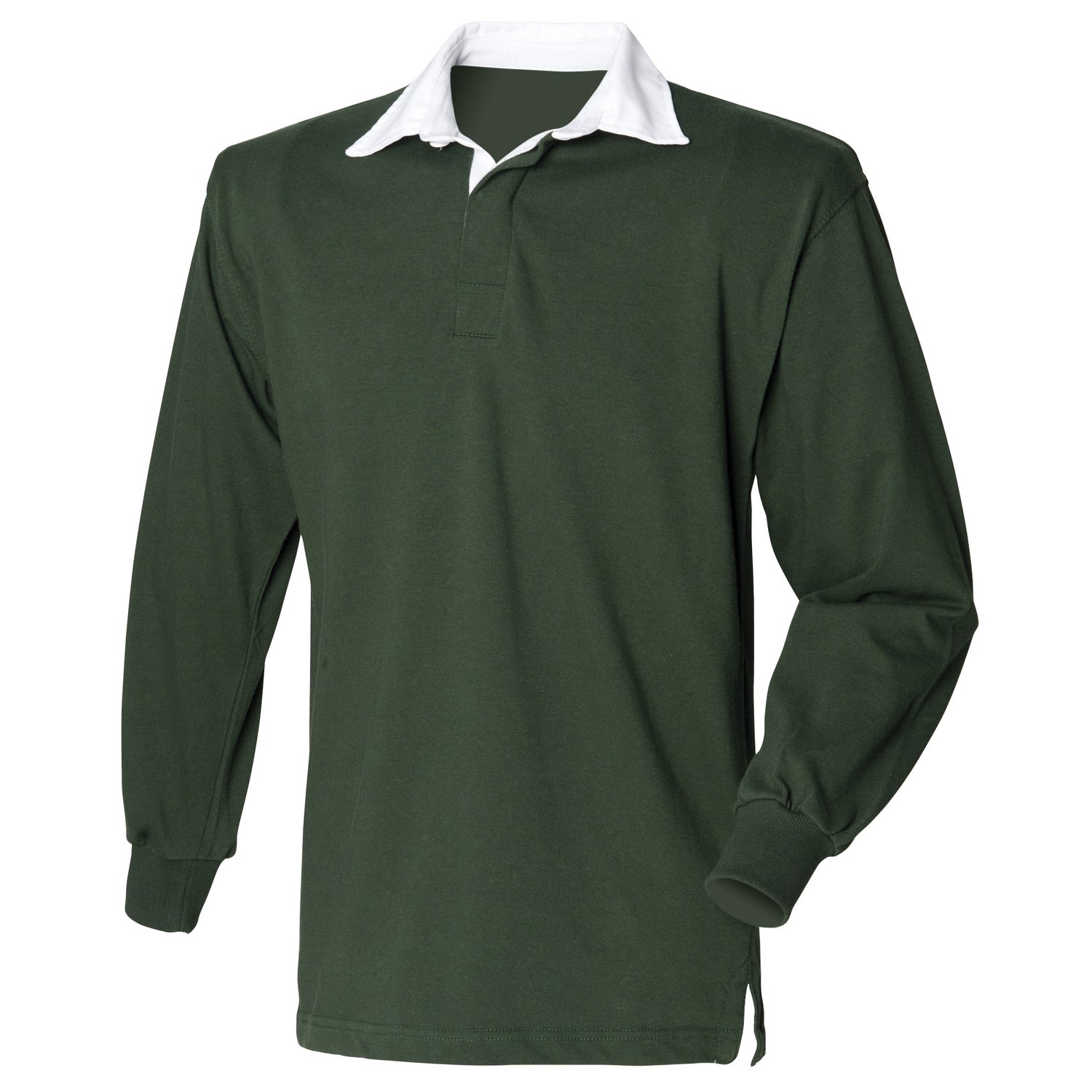 Front Row Long Sleeve Original Rugby Shirt Bottle Green XL