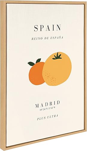 Miniatura 5 de Kate and Laurel x Chay O. Collaboration - Póster de viaje enmarcado para pared, 23 x 33 pulgadas, arte natural de frutas tropicales para pared