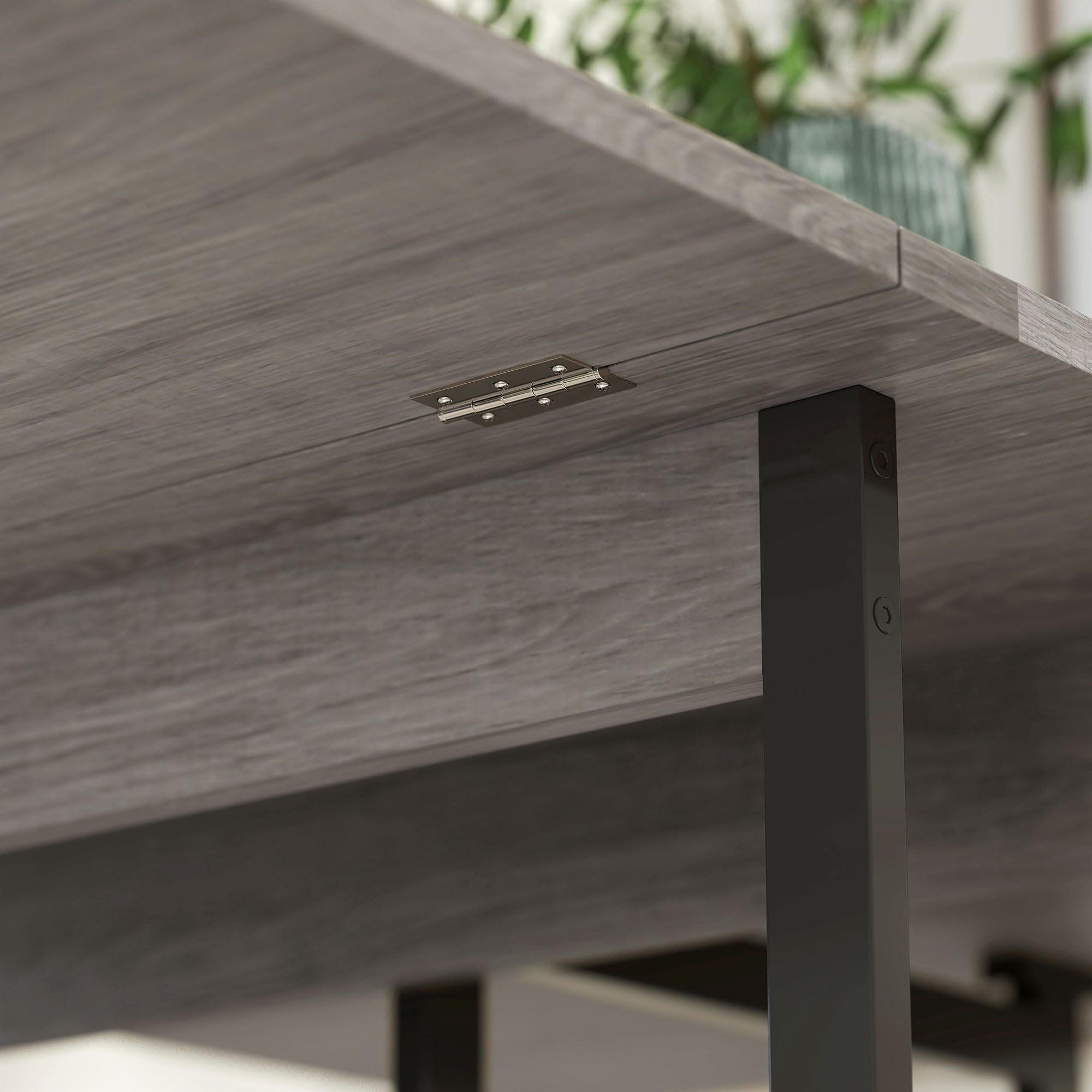 HOMCOM Tavolo da Pranzo Pieghevole, Tavolo Cucina a Ribalta con Ruote per 4 Persone, Scrivania Richiudibile Salvaspazio con 2 Ripiani Aperti, Ideale per Soggiorno, Ufficio, 133.4x80x75 cm, Grigio