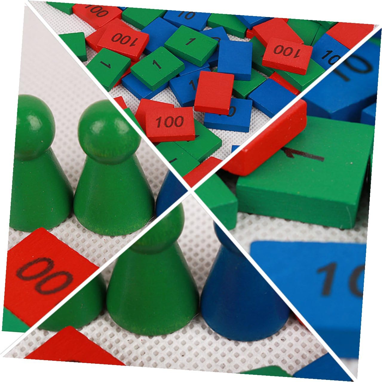 Juego de Sellos Matemáticos Montessori de Madera para Niños y Niñas, Mini Tamaño, 112 Piezas, Juguete Educativo para Bebés de 6 a 12 Meses, Desarrollo Temprano y Coordinación