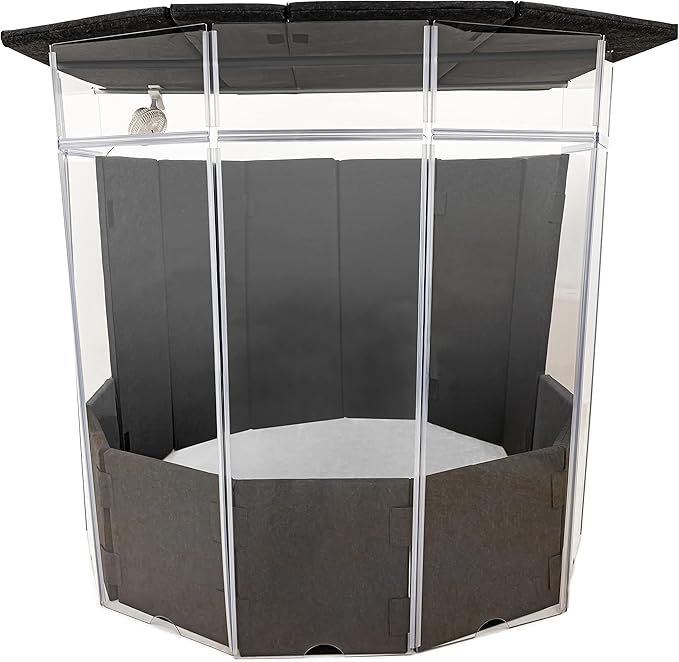 7panel Isolation Booth with 66inch Panels and 12inch