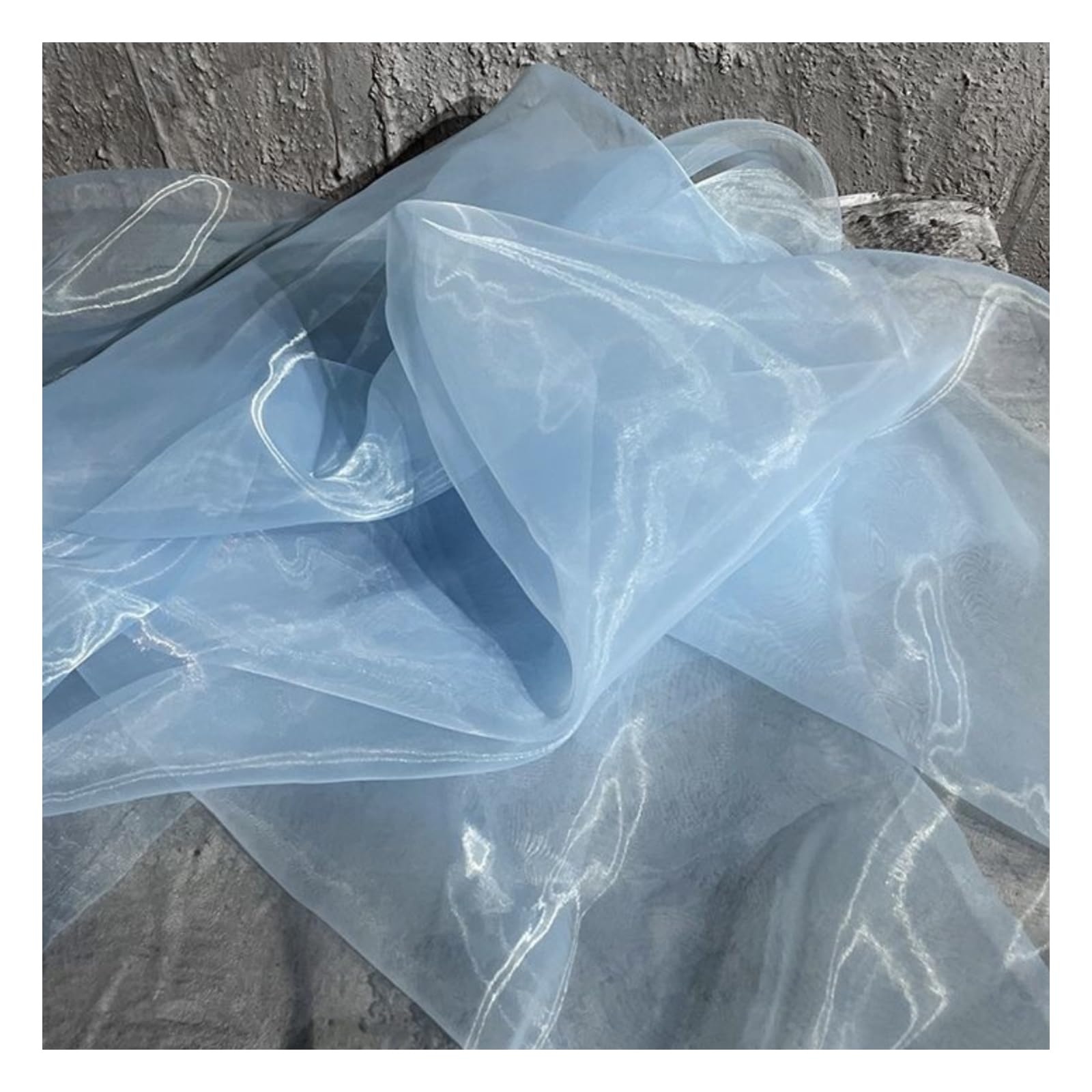 150 cm × 2,5 M Organza Stoff Glanz Organza Meterware Organza Spitzenstoff Organza Stoff Nähen Magisch Transparenter Tüll für Hochzeit Tischdecken Kleid BüHnenshow Geschenkband Schleife DIY