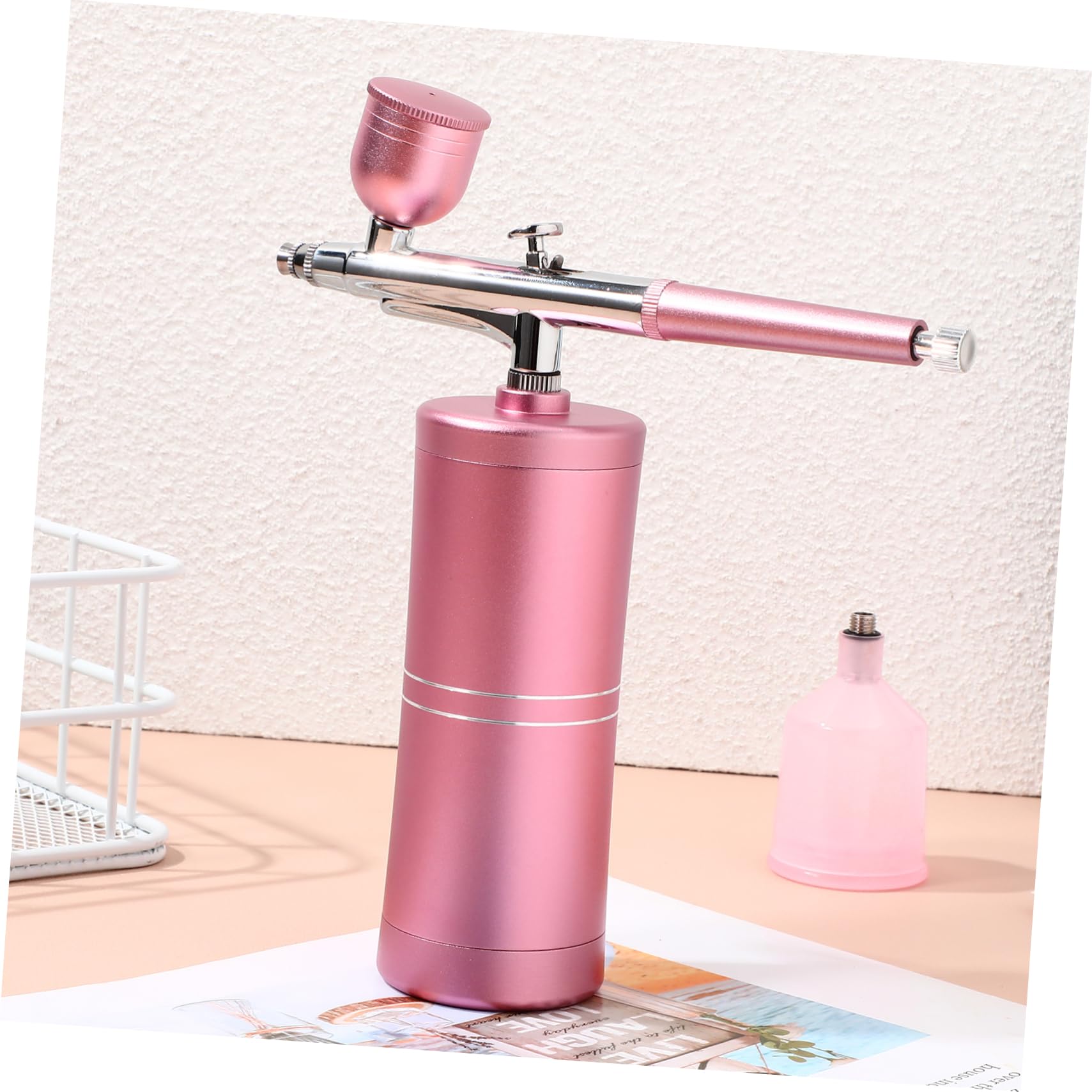 Kit Aérographe sans Fil Rose, Ensemble de Pulvérisation Portable