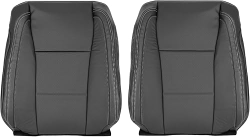 U.S.AutoSeatCover 2016 para Ford F150 Lariat Driver & Passenger Top Perf Fundas de asiento de cuero negro