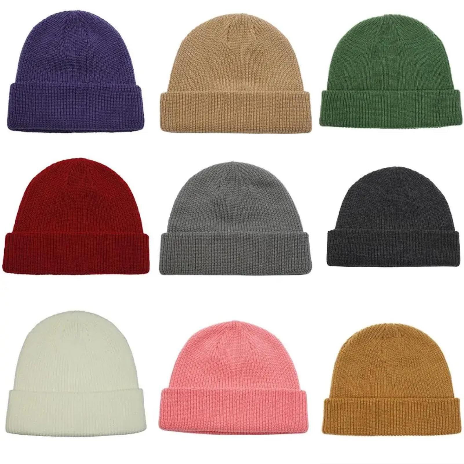 SiVaji Czapki Czapki Skullies Czapki Beanie Czapka Klasyczna Damska Ciepłe Zimowe Czapki Gruba Miękka Dzianinowa Czapka Codzienna Czapka