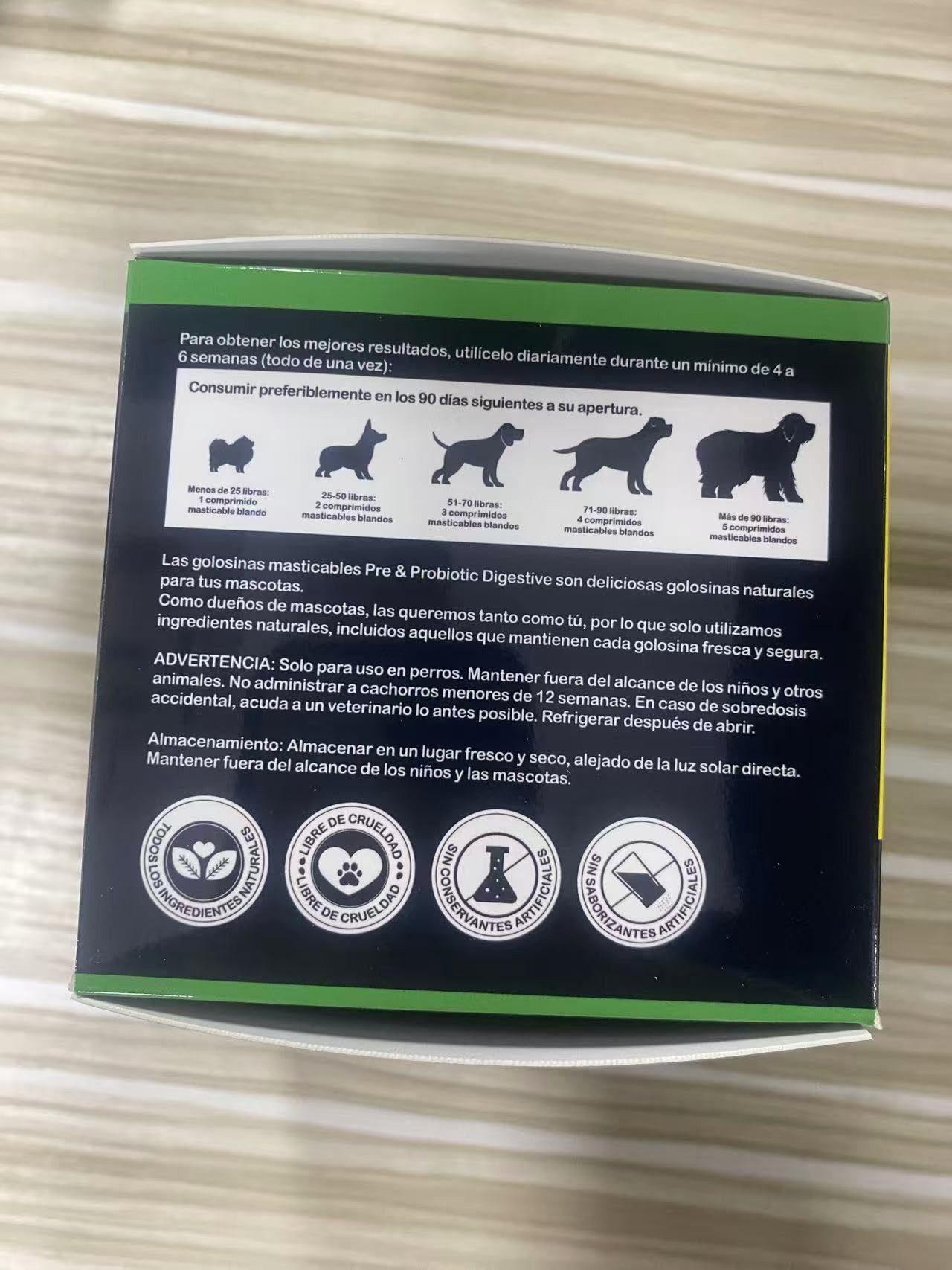 Probióticos para Perros, Probióticos para Perros para Perros Enzimas Digestivas, Salud Intestinal, Picazón en la Piel, Alergias, Sistema Inmunológico y Apoyos para la Salud en General, 120 Chews