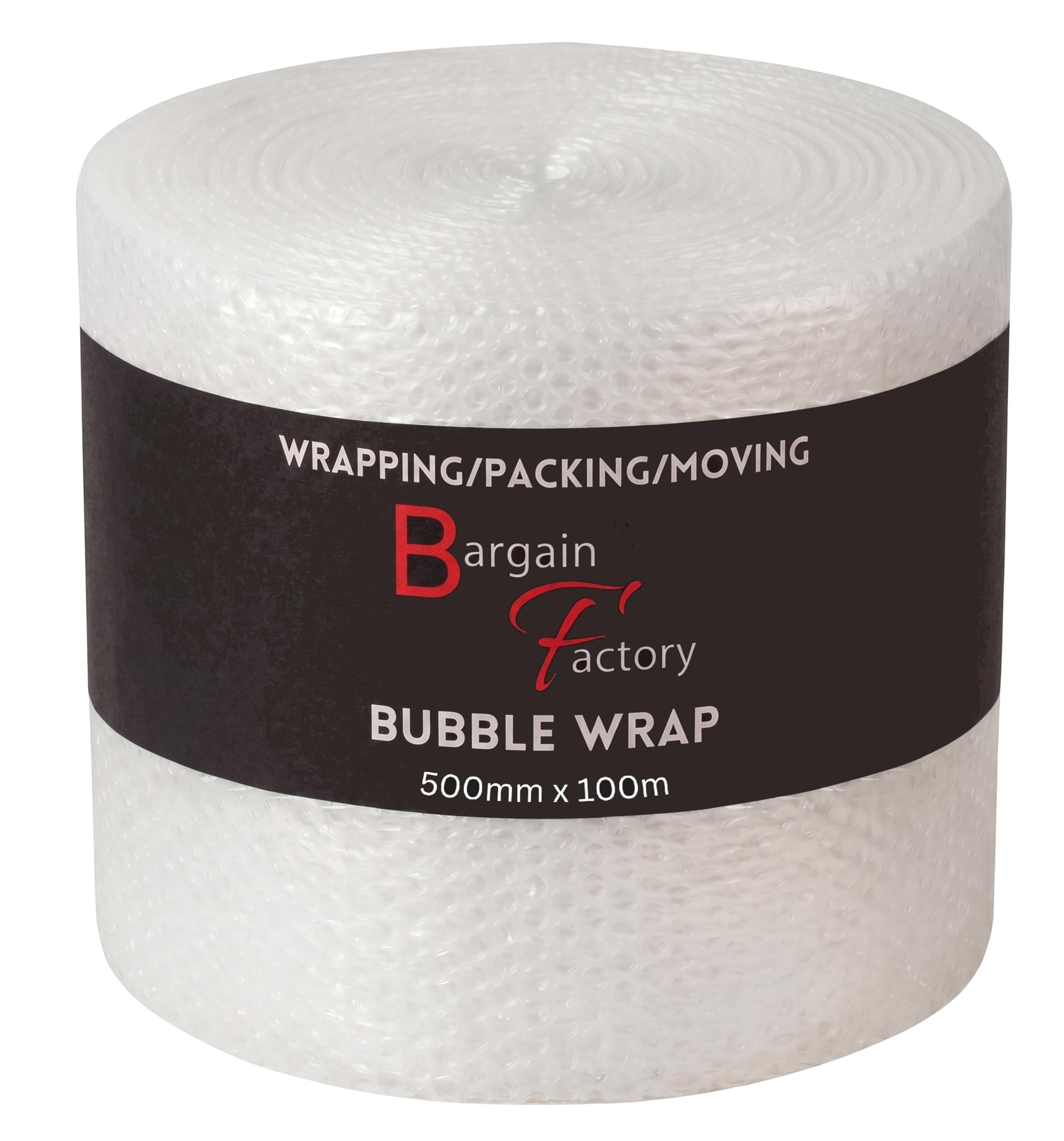 Bargain Factory Clear Extra Large 500Mm X 100M Roll Of Quality Bubble Cushioning Wrap Roll - Strong, Affordable, And Ideal For House Moving, Removals, Packing, Shipping, And Mailing