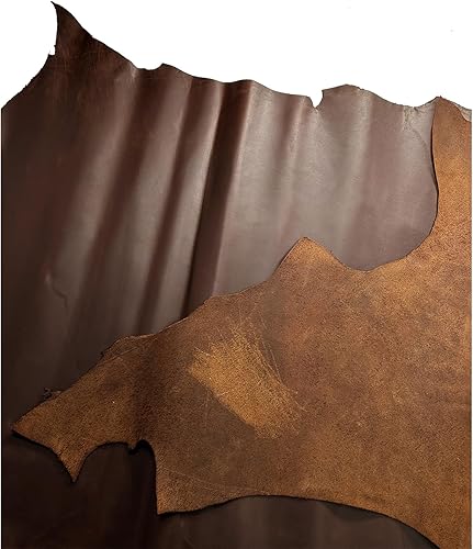 Miniatura 8 de Hojas de herramientas de cuero Veg Bronceado, 2 piezas de hoja de cuero de alta calidad de 8 x 12 pulgadas de grosor para manualidades, 0.118-0.157