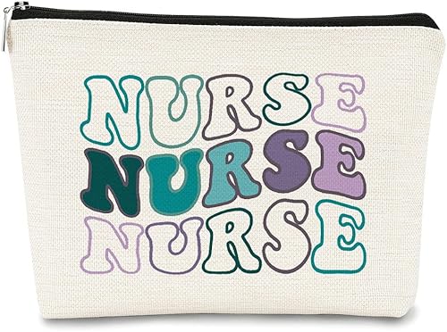 Miniatura 10 de Bolsa de maquillaje para enfermera, bolsa de cosméticos de enfermería de leopardo rosa, regalo para adolescentes y mujeres, regalos de