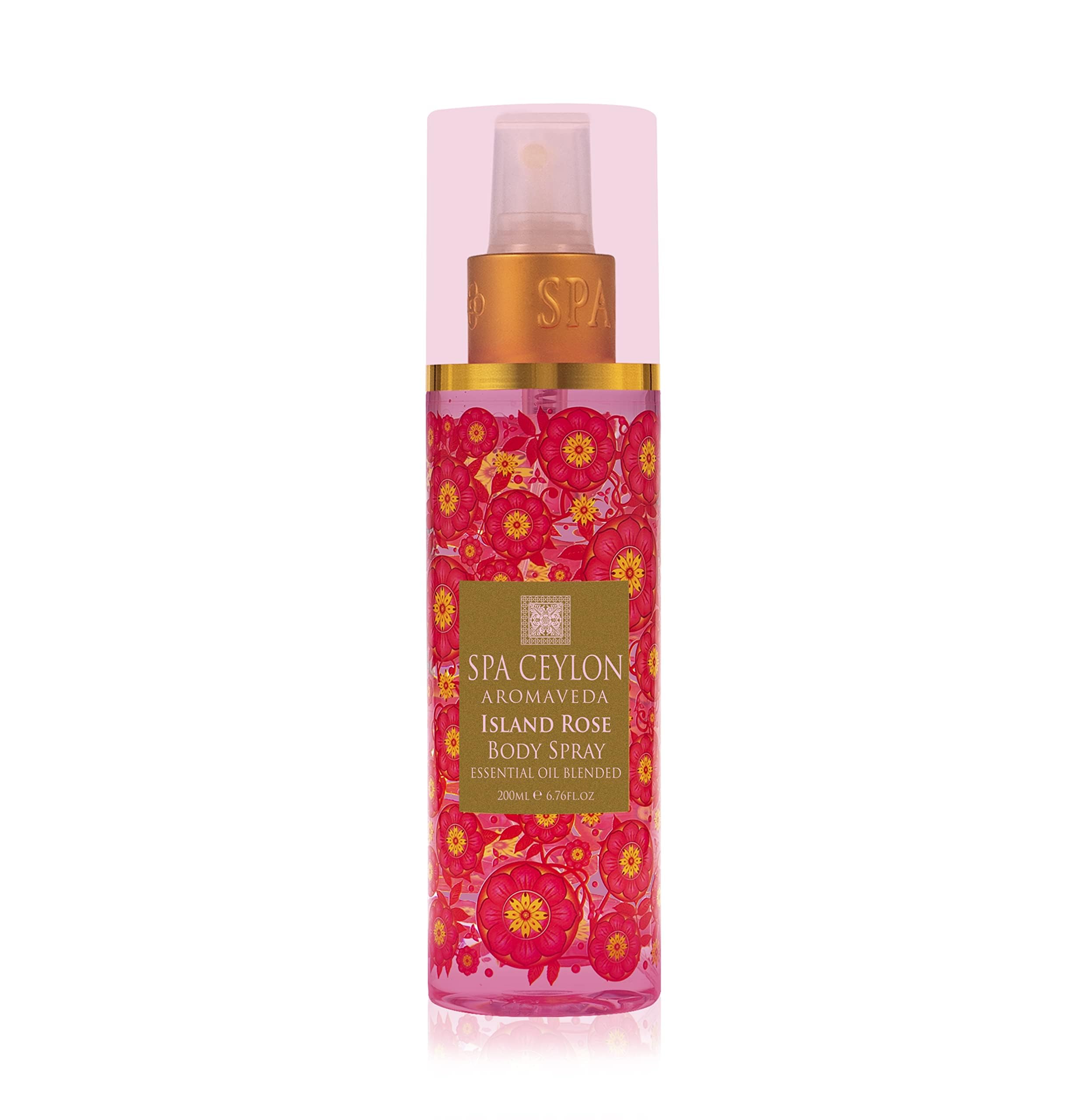 SPA CEYLON Island Rose Body Spray | Floral Aromatic Fragrance Mist for Women |Refreshing Body Spray Perfume with Rose Geranium Oil