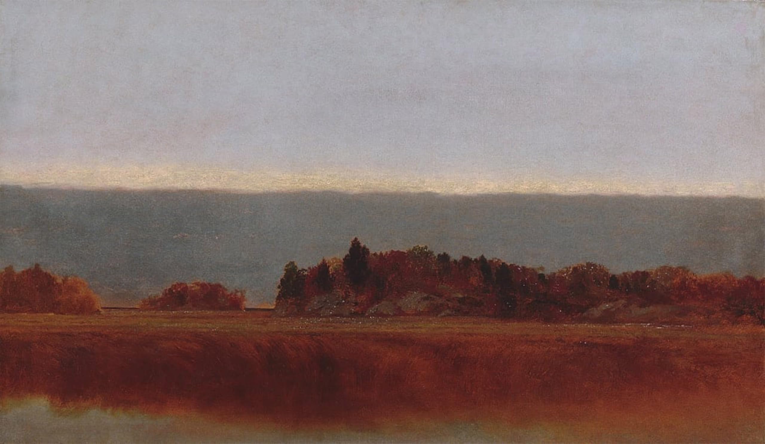 Artxlxxbn No Frame Famous Painting Art Wall Decor Abstract Art Picture Salt Meadow In October By Frederick Kensett Animal Pictures For Home Decor 60X90cm