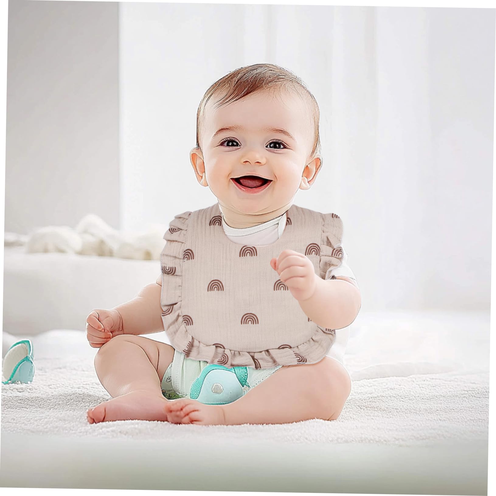 PACKOVE 12stücke Babysabberlätzchen Aus Babylätzchen Zum Essen Für Kleinkinder Unisex Neugeborenenlätzchen Spucktücher Zum Sabbern