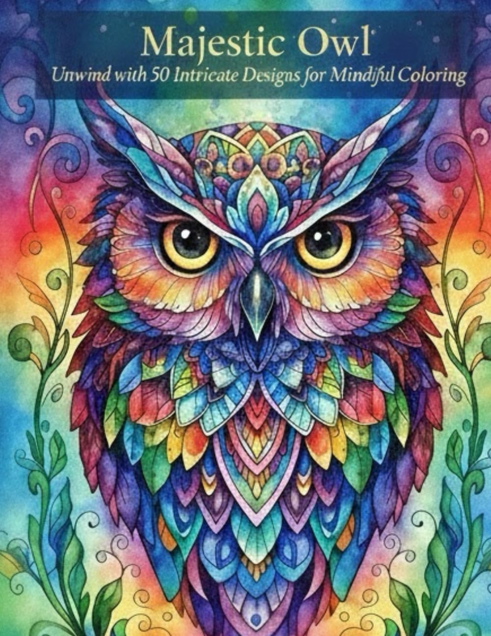 Majestic Owl: Unwind with 50 Intricate Designs for Mindful Coloring